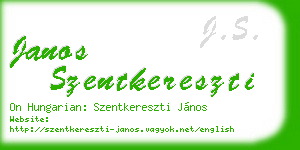 janos szentkereszti business card